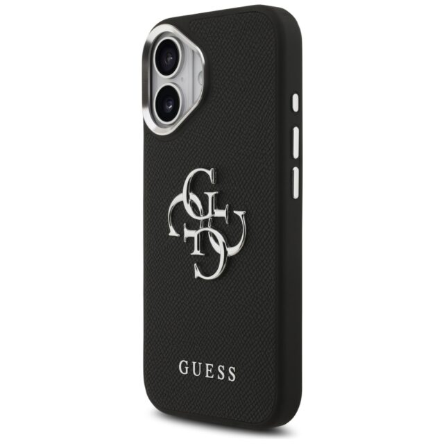 Case Guess Grained Big 4G Classic Logo for iPhone 17 black - imagine 2