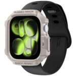 Pasek Spigen Rugged Armor Pro do Apple    Watch 10 / 11 42mm beżowy
