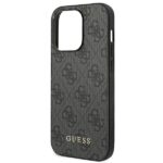 Guess GUHCP14XG4GFGR iPhone 14 Pro Max 6,7" grey hard case 4G Metal Gold Logo - imagine 6