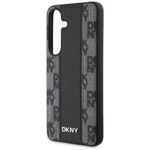 Case DKNY Leather Checkered Pattern MagSafe for Samsung Galaxy S25 black - imagine 6