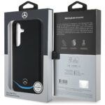 Mercedes Leather Contrasted Blue Horizontal Curve MagSafe case for Samsung Galaxy S25 black - imagine 8