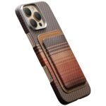 Magnetic wallet PITAKA Woven Wallet MagSafe for phone sunset - imagine 8