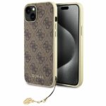 Guess GUHCP15SGF4GBR iPhone 15 / 14 / 13 6.1" brown hardcase 4G Charms Collection