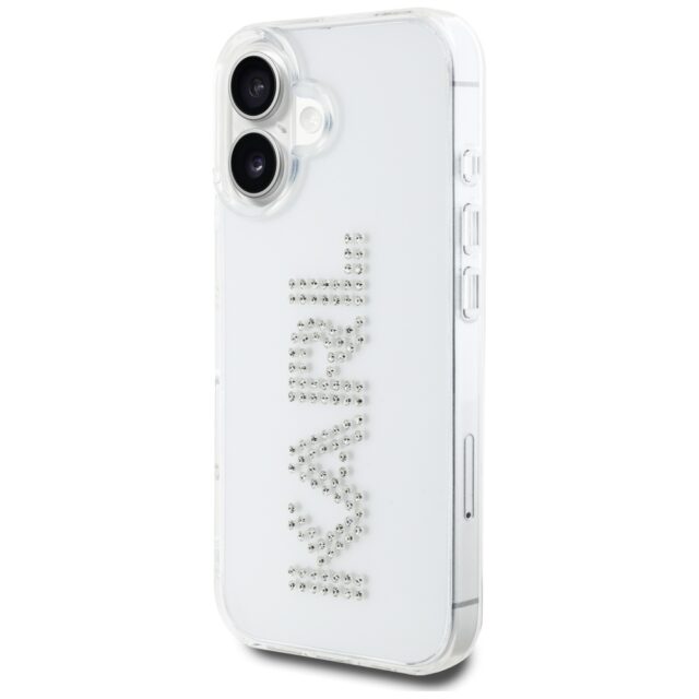 Case Karl Lagerfeld IML Rhinestones Logo for iPhone 16 transparent - imagine 2