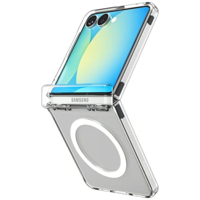Case Spigen Ultra Hybrid Pro Mag MagSafe for Samsung Galaxy Z Flip7 transparent - imagine 4