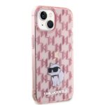 Karl Lagerfeld KLHCP15SHNCMKLP iPhone 15/ 14 / 13 6.1" pink hardcase Monogram Choupette - imagine 4