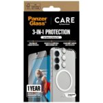 CARE by PanzerGlass Flagship 3in1 Case + Glass + Lens Protective Kit for Samsung Galaxy S25 - imagine 4