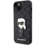 Karl Lagerfeld KLHCP14MSAKHPKK iPhone 14 Plus / 15 Plus 6.7" black Saffiano Monogram Ikonik - imagine 2