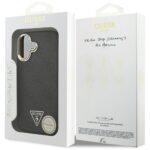 Case Guess 4G Triangle Logo MagSafe for iPhone 17 black silver - imagine 8