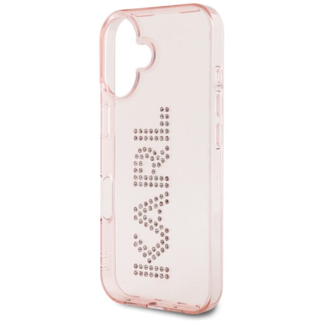 Case Karl Lagerfeld IML Rhinestones Logo for iPhone 16 pink - imagine 6