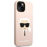 Karl Lagerfeld KLHMP14SSLKHLP iPhone 14/ 15 / 13 6,1" hardcase light pink Silicone Karl` - imagine 4
