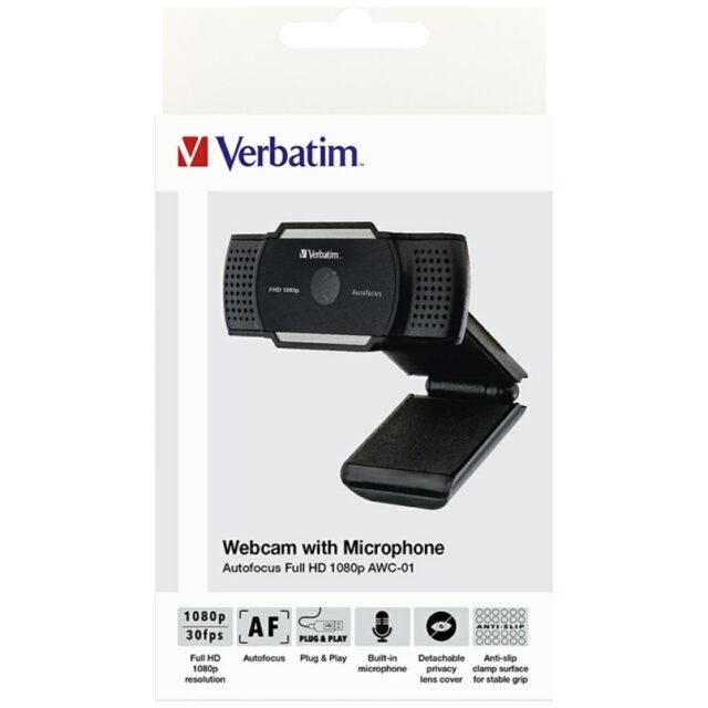 Verbatim Full HD 1080p Webcam with Microphone AWC-01 black 49578 - imagine 8