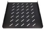 Extralink 1U 500mm Black | Fixed shelf | 19", 502 x 472mm, for 800mm depth cabinets - imagine 3