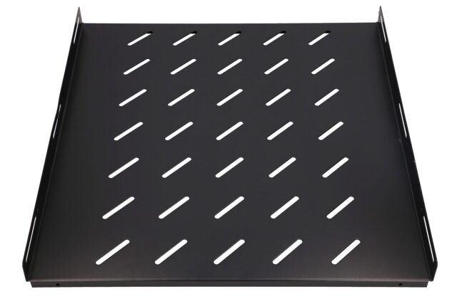 Extralink 1U 500mm Black | Fixed shelf | 19", 502 x 472mm, for 800mm depth cabinets - imagine 3