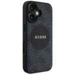 Case Guess 4G Circle Classic Logo MagSafe for iPhone 16 black - imagine 4