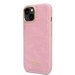 Guess GUHCP14MHGCRHP iPhone 14 Plus / 15 Plus 6.7" pink hardcase Croco Collection - imagine 2