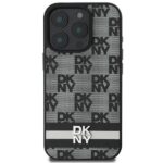 DKNY DKHCP16LPCPTSSK iPhone 16 Pro 6.3" black hardcase Checkered Pattern & Printed Stripes - imagine 3
