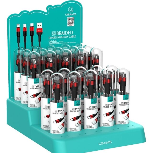 USAMS Braided U5 2A USB-C Cable red 1.2m SJ221TC02 (US-SJ221)Zapytaj ChatGPT - imagine 6