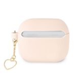 Guess GUA3LSCHSP AirPods 3 cover pink Silicone Charm Heart Collection - imagine 2