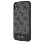 Guess GUHCI61G4GLGR iPhone Xr grey hardcase 4G Stripe Collection - imagine 2