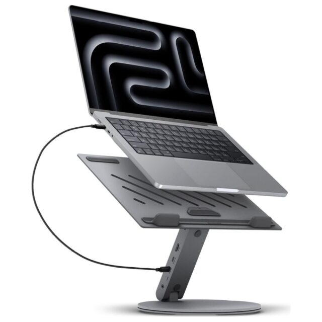 Laptop Stand Spigen LD204H Hub gray - imagine 2