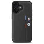 BMW BMHCP16S23PUPVA iPhone 16 6.1" anthracite hardcase M Perforated Tricolor Detail Line - imagine 3