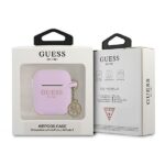 Guess  GUA2LSC4EU AirPods cover purple Silicone Charm 4G Collection - imagine 3