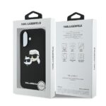 Karl Lagerfeld KLHMP16SSKCHPPLK iPhone 16 6.1" black hardcase Silicone Double Heads Print MagS - imagine 8