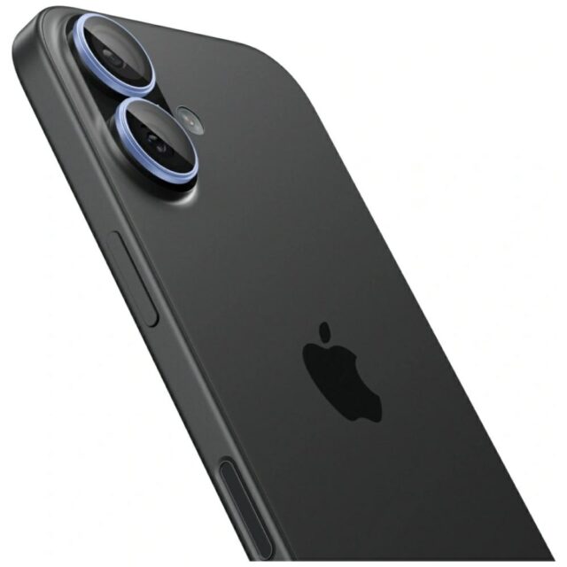 Spigen Optik Pro Glas.TR "EZ FIT" Camera Protector 2pcs for iPhone 17 / 16 / 16 Plus blue - imagine 3