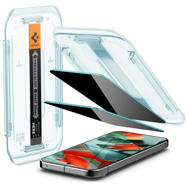 Spigen Glas.TR EZ FIT Privacy Glass for Google Pixel 9 Pro XL 2pcs - imagine 7