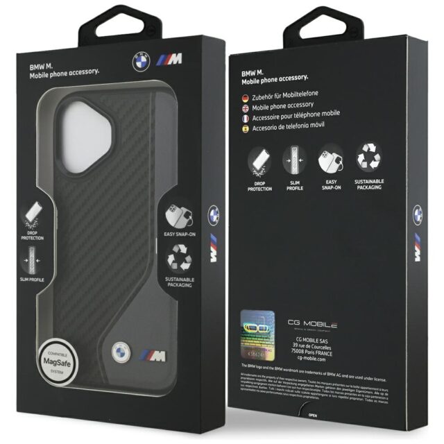 Case BMW M Carbon Logo MagSafe for iPhone 17 anthracite - imagine 8