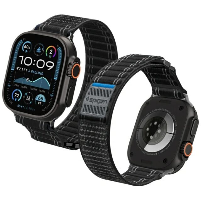 Spigen WBF0 Strap for Apple Watch 8/9/10/11/SE/Ultra (44/45/46/49mm) black - imagine 9