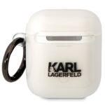 Karl Lagerfeld KLA2HNCHTCT Airpods 1/2 cover transparent Ikonik Choupette - imagine 2