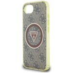 Case Guess IML Metal Glitter 4G Circle Triangle MagSafe for iPhone 16e brown - imagine 6