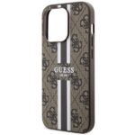 Guess GUHMP14LP4RPSW iPhone 14 Pro 6.1" brown hardcase 4G Printed Stripes MagSafe - imagine 6