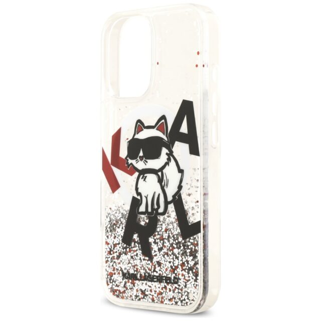 Karl Lagerfeld Liquid Glitter Choupette Logo MagSafe Case for iPhone 17 Clear - imagine 6