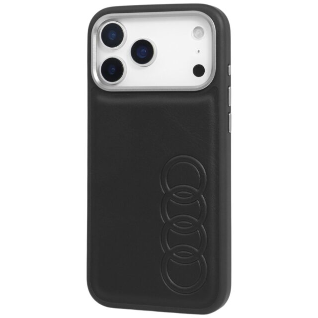 Case Audi TT Synthetic Leather MagSafe for iPhone 17 Pro black - imagine 2