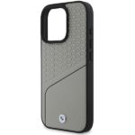 BMW BMHMP16L23RDCLG iPhone 16 Pro 6.3" grey hardcase Sign Leather Textured and Line MagSafe - imagine 5