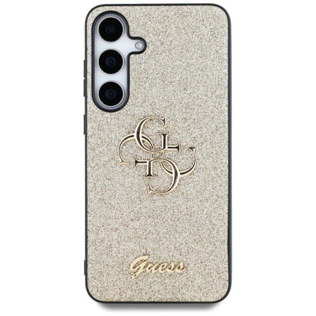 Case Guess Fixed Glitter Big 4G Metal Logo to Samsung Galaxy S25+ gold - imagine 3