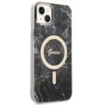 Guess Set GUBPP14MHMEACSK Case+Charger iPhone 14 Plus / 15 Plus 6.7" black hard case Marbl - imagine 4