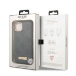 Guess GUHMP13MSAPSTG iPhone 13 / 14 / 15 6.1" grey hardcase Peony Logo Plate MagSafe - imagine 8