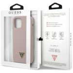 Guess GUHCP12LLSTMLP iPhone 12 Pro Max 6,7" light pink hardcase Silicone Triangle Logo - imagine 10