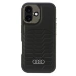 Audi Synthetic Leather MagSafe iPhone 16 6.1" black hardcase AU-TPUPCMIP16-GT/D3-BK