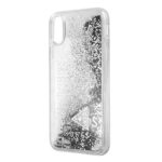 Guess GUHCPXGLUFLSI iPhone XXs silver hard case Glitter Liquid - imagine 5
