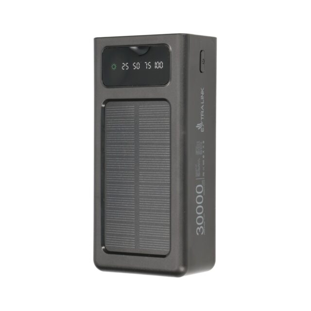 Extralink EPB-093 30000mAh Black | Powerbank | Solar Power bank, USB-C - imagine 3