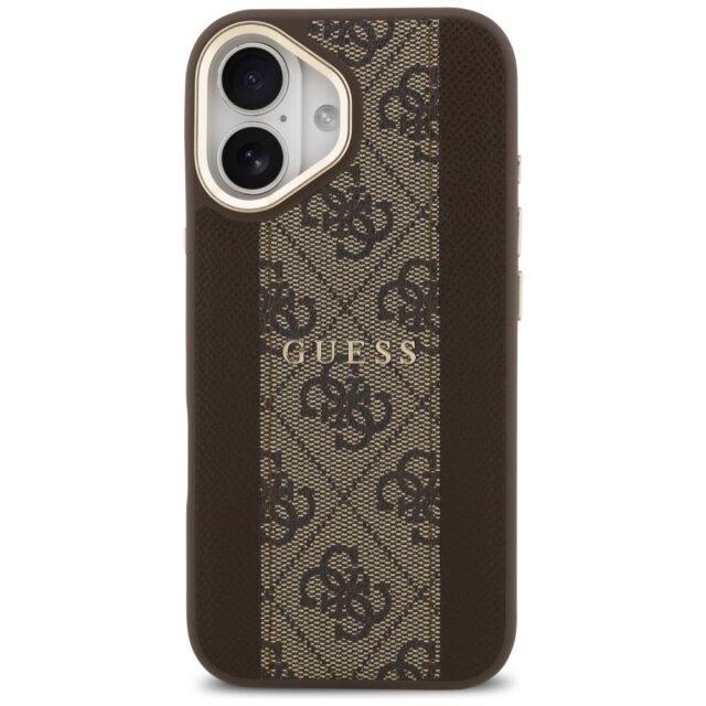 Case Guess 4G Stripe MagSafe for iPhone 17 brown - imagine 3