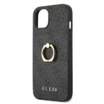 Guess GUHCP13M4GMRGR iPhone 13 / 14 / 15 6,1" grey hardcase 4G with ring stand - imagine 6