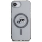 Case Karl Lagerfeld IML Metal Karl & Choupette Heads MagSafe for iPhone 16e black - imagine 3