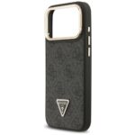 Case Guess 4G PU Triangle Logo & Stand Camera Magsafe for iPhone 17 Pro Max black - imagine 6