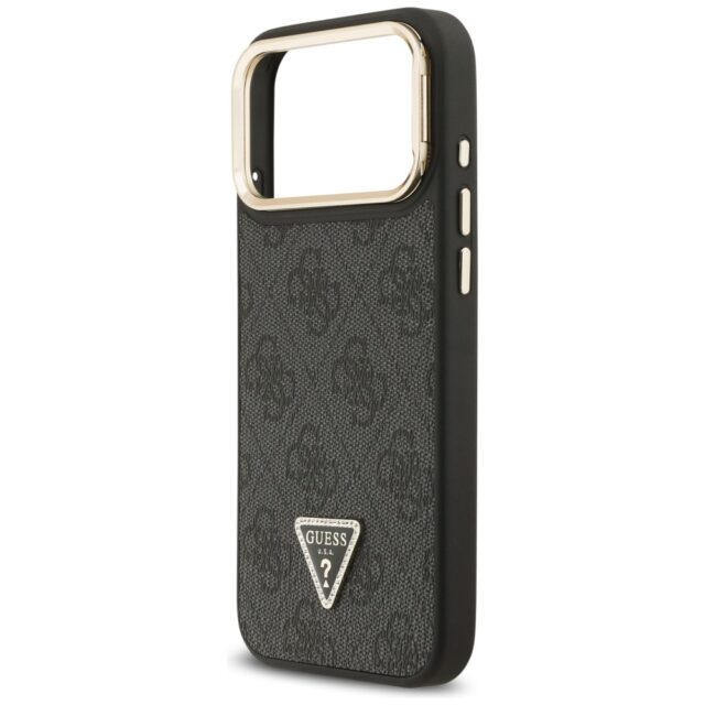 Case Guess 4G PU Triangle Logo & Stand Camera Magsafe for iPhone 17 Pro Max black - imagine 6